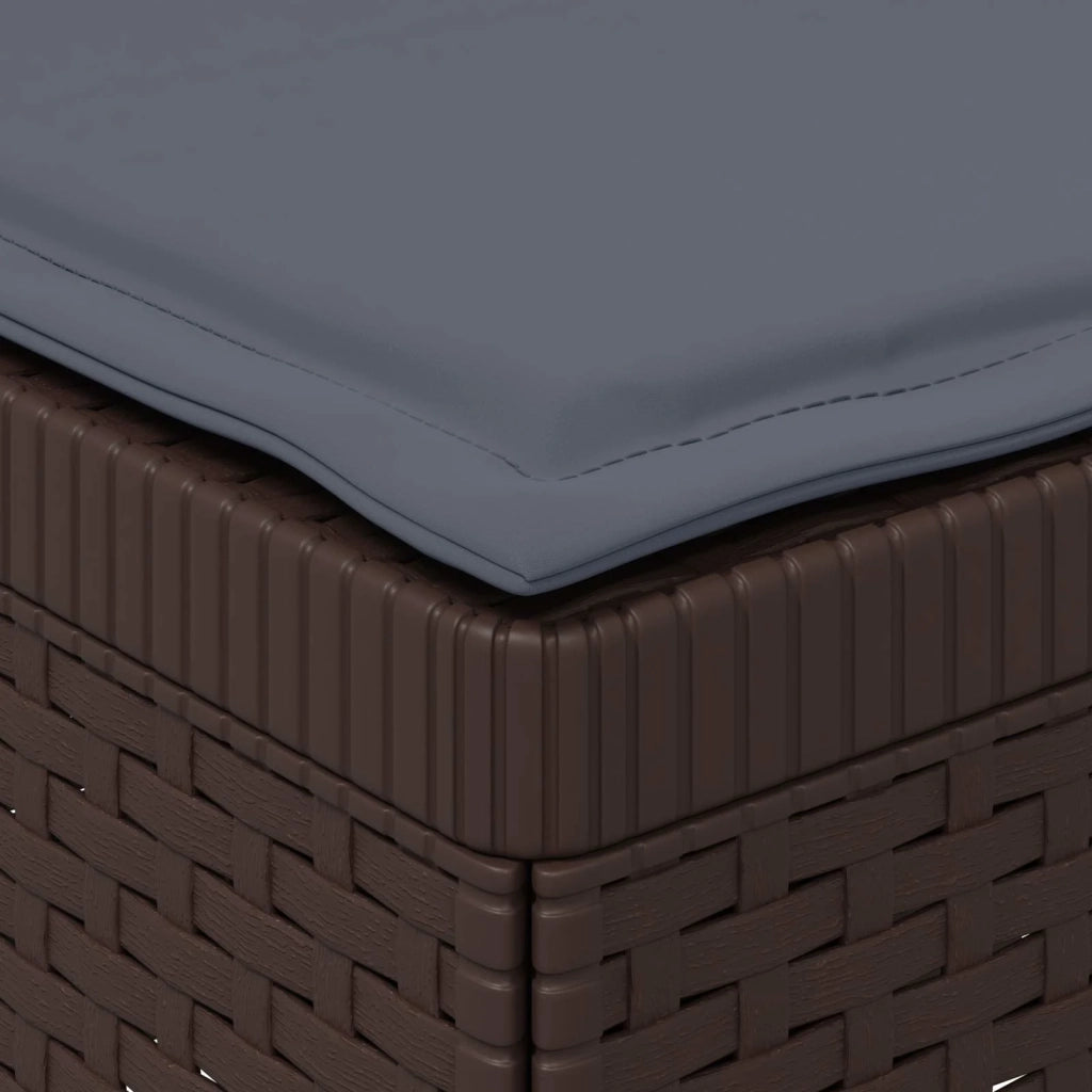 Divano da esterno-Divano da Giardino a 1 Posto con Cuscino Aspetto Rattan PP 919758