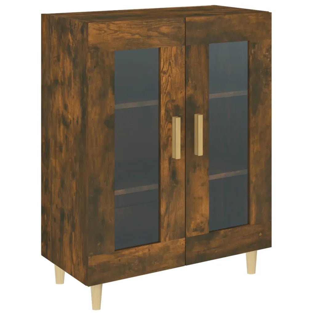 Credenza Rovere Fumo 69,5x34x90 cm in Legno Multistrato 817333