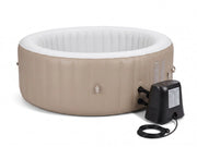 Spa gonfiabile a 4 posti - Forma rotonda - Beneo - Filtro e copertura inclusi - Beige