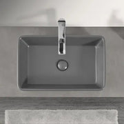 Mensolone bagno 140 cm grigio cemento per lavabo da appoggio Master