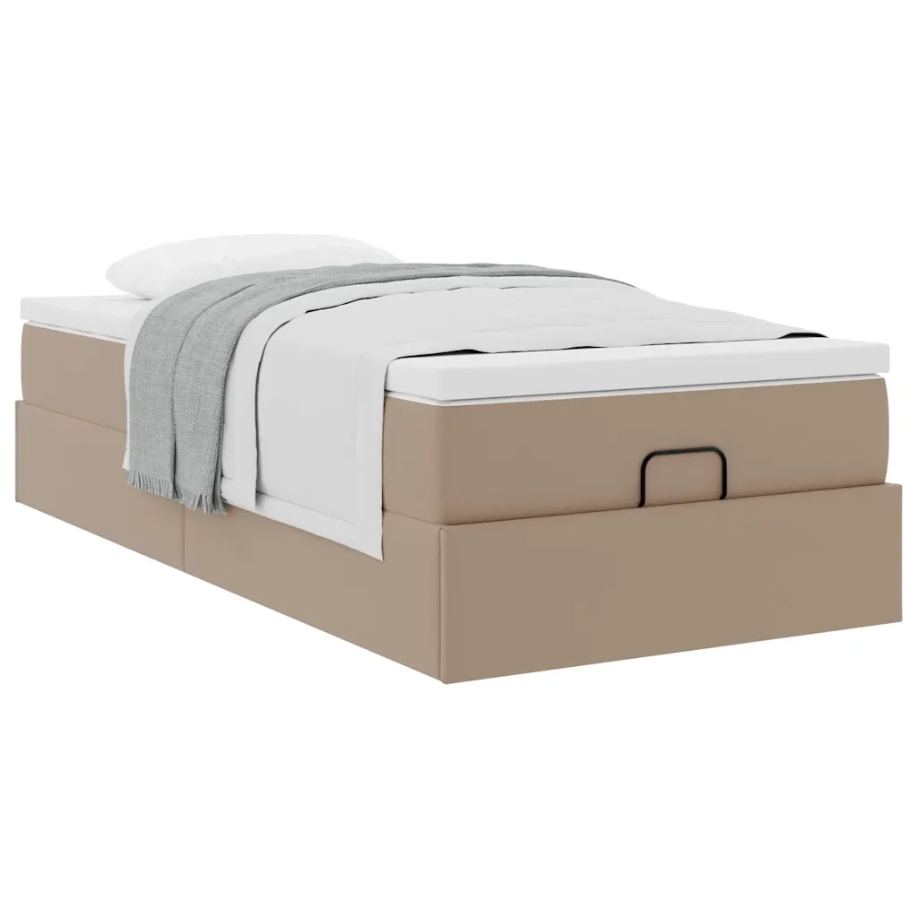 Struttura Letto Pouf con Materasso 90x190 cm Similpelle 3311015