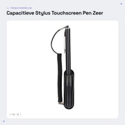 Penna Stylus Alta Sensibilità - Penna per Touchscreen Capacitivo - Penna Stylus Universale - Materiale Metallico - Nero - Progettazione Compatta