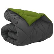 Piumone | Duvet Invernale Verde e Antracite 135 x 200 cm Microfibra