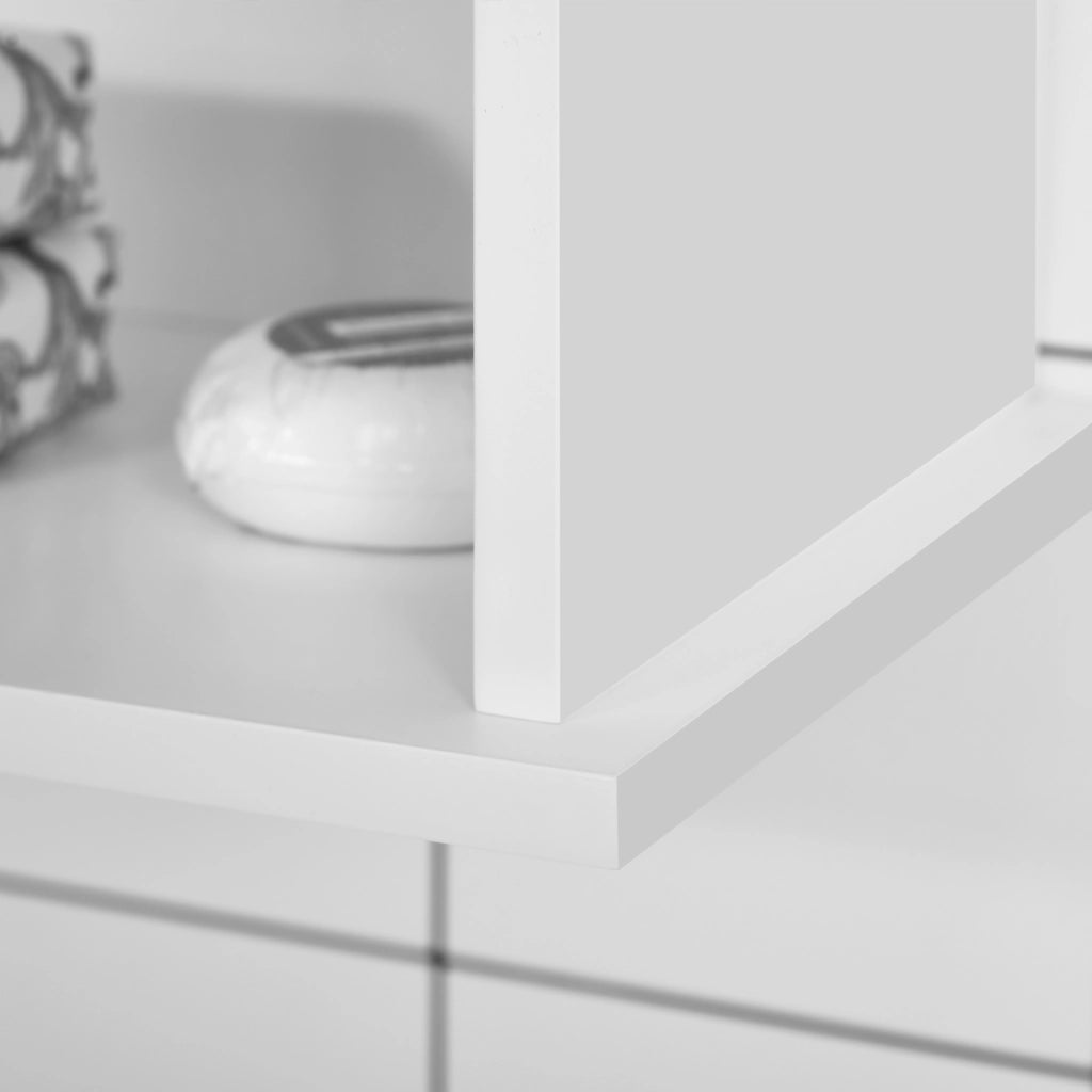 Armadietto da bagno sospeso con ripiano regolabile ¨C zephmum ¨C bianco 60x20x70 cm