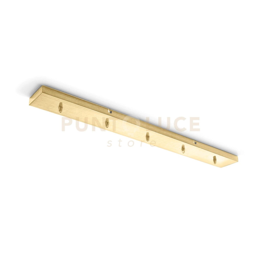 GSOB22- ROSONE 5 FORI RETTANGOLARE OTTONE IN METALLO PIU' ACCESSORI INCLUSI 90CM
