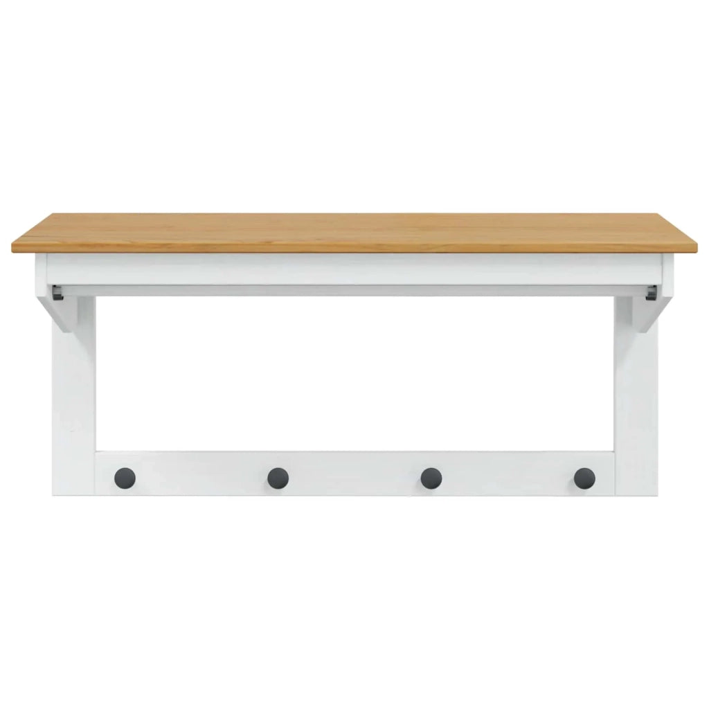 Appendiabiti HILL Bianco e marrone miele 90 x 35 x 41,5 cm 42025034