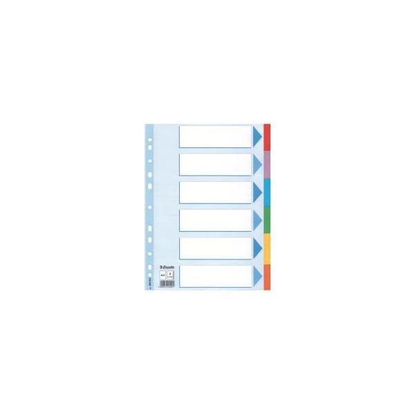 Cf20 intercalar carton 6 tcolors a4 - 100192