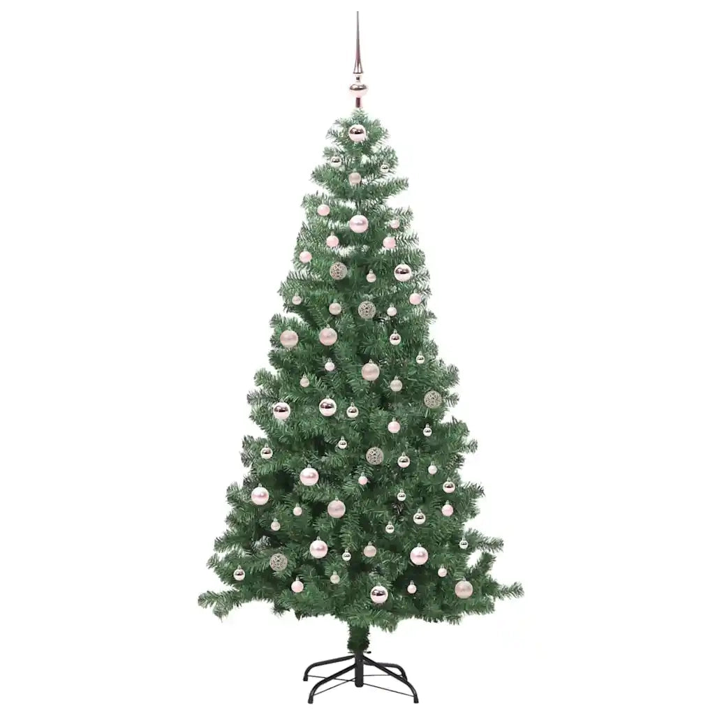 Albero di Natale | Decorazioni natalizie con 300 LED con supporto Verde 240 cm PVC