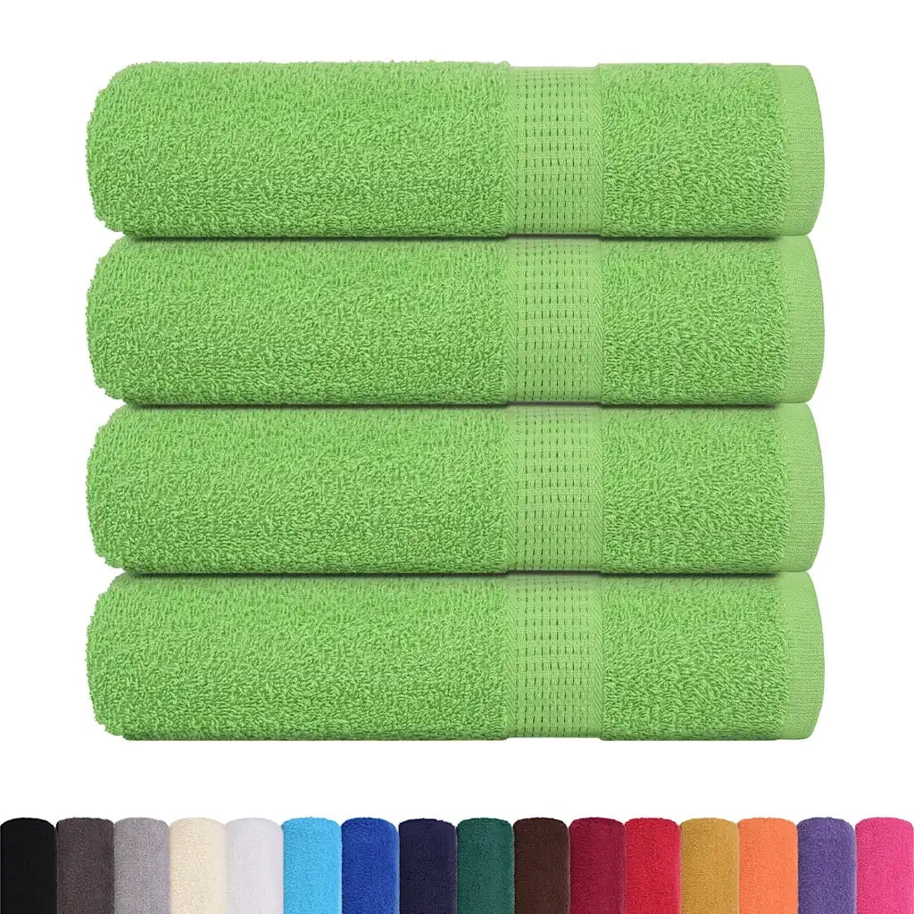 Asciugamani da bagno FROGN 4 pz Verde mela 100x150 cm 360 g/m² 137029