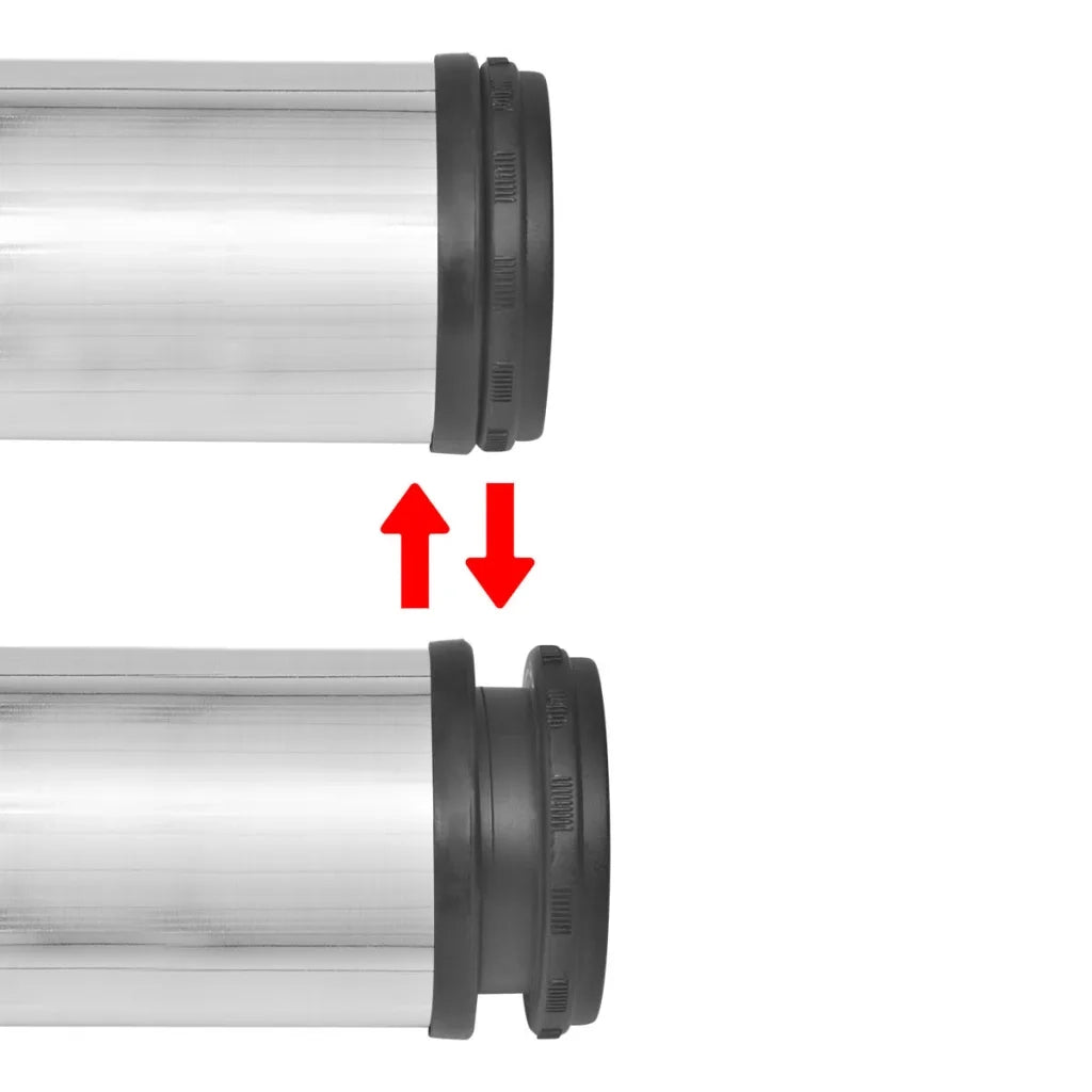 Set Gambe Tavolo 4 pz in Nickel Spazzolato Regolabili 1100 mm 242147