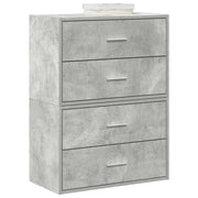 Armadi con 2 Cassetti 2 pz Grigio Cemento 60x31x40cm Truciolato 858828