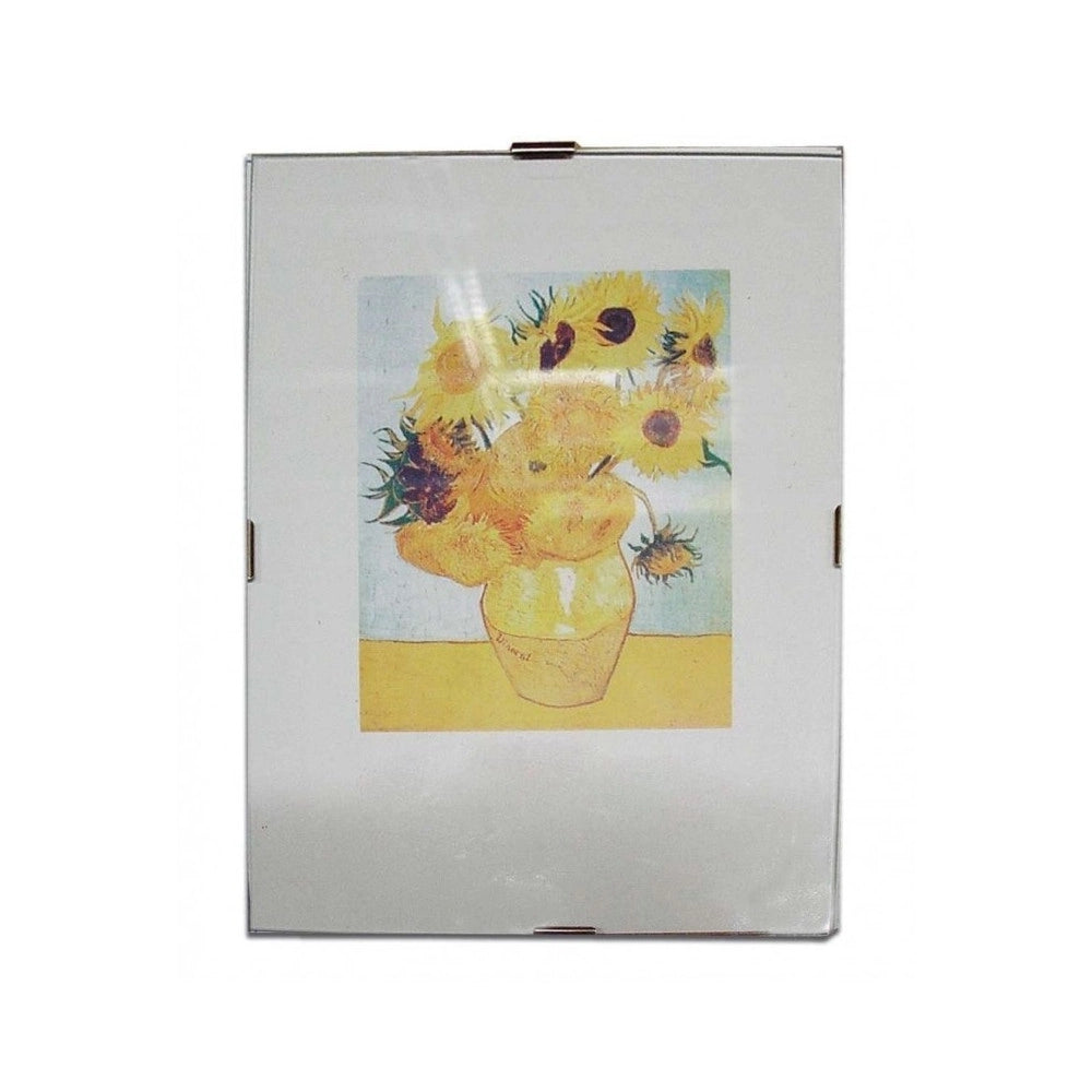 Trade Shop - Porta Foto 20x25 Con Clip Fix Intercambiabile A Giorno Plexiglass Senza Cornice -