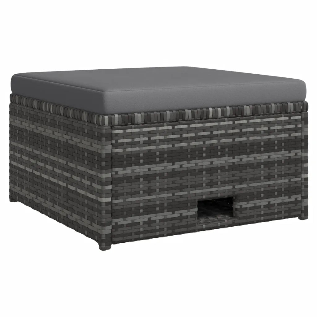 Set Divani da Giardino 4 pz | Set Salotto da Giardino con Cuscini in Polyrattan Grigio