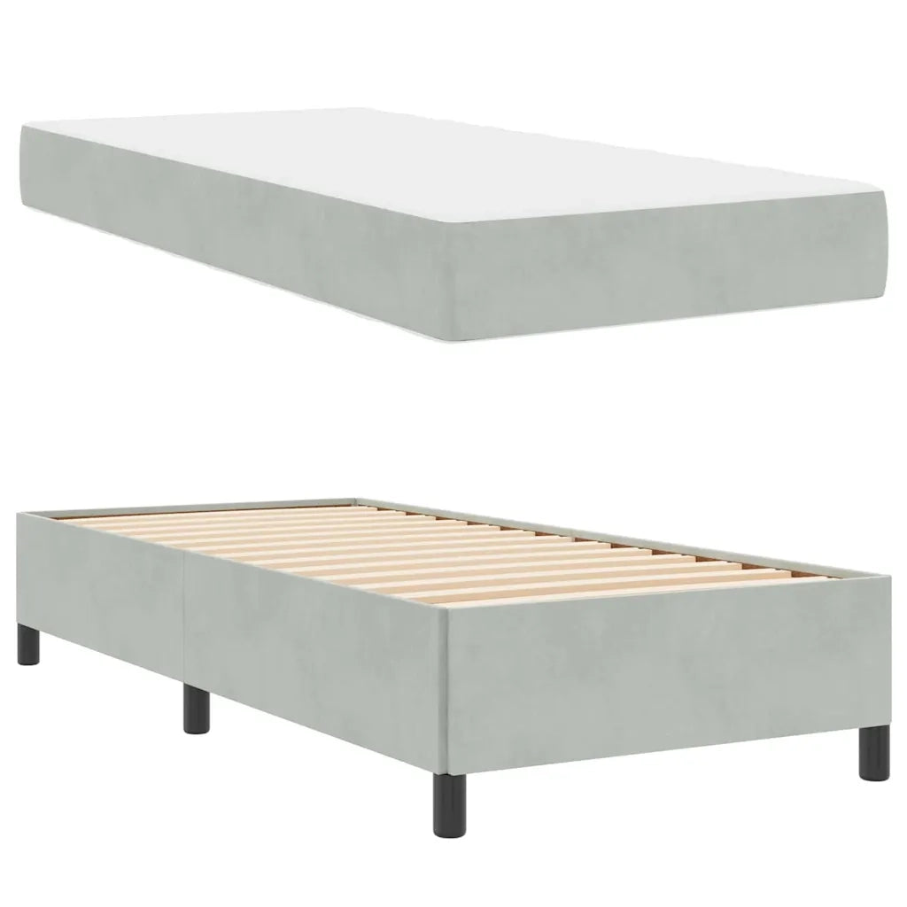 Struttura del letto Grigio chiaro 90 x 200 cm Tessuto 3399036