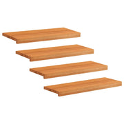 Tappeti per scale 4 pz 80 x 30 x 2 cm Marrone Chiaro 3446203