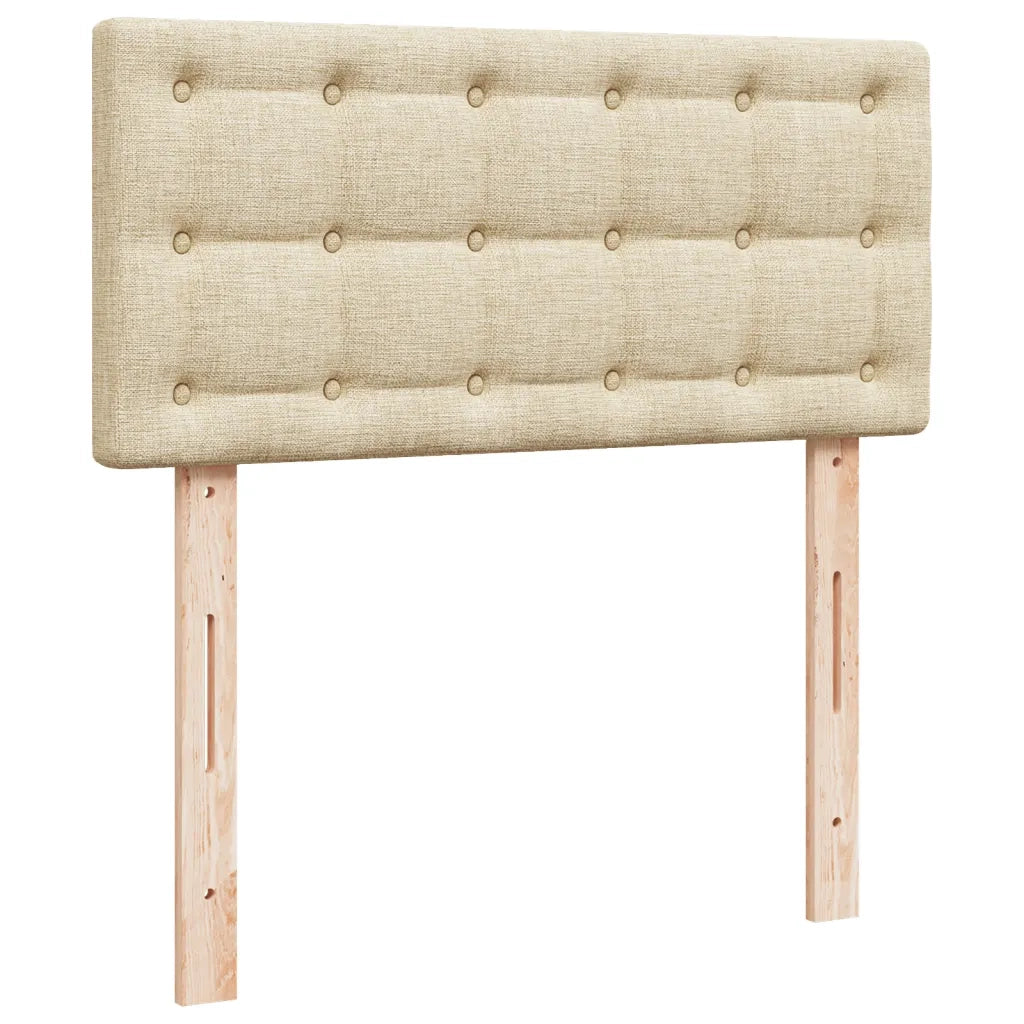 Giroletto a Molle con Materasso Crema 90x190 cm in Tessuto 3286942