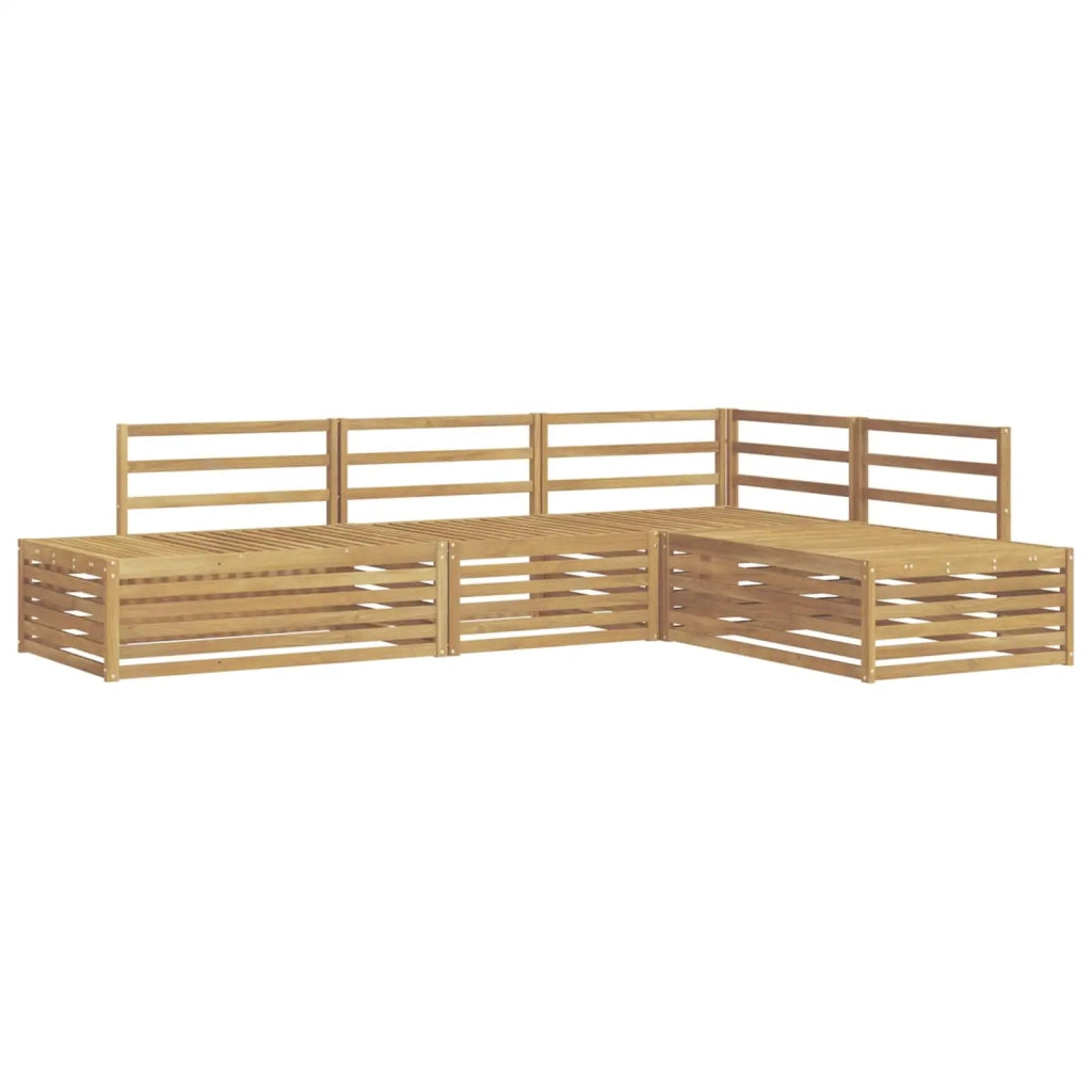 5 pz Set di divani da esterno Bianco 3391114