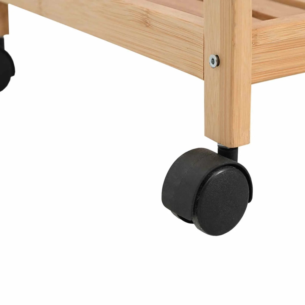 Carrello da Cucina con Ruote Naturale 46 x 38 x 76 cm Bambù 42028297