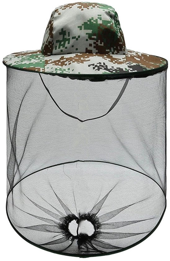 Cappello per insetti - Copertura capelluta comoda - Camuffamento - Ideale per apicoltori e giardinieri - Leggero e respirante