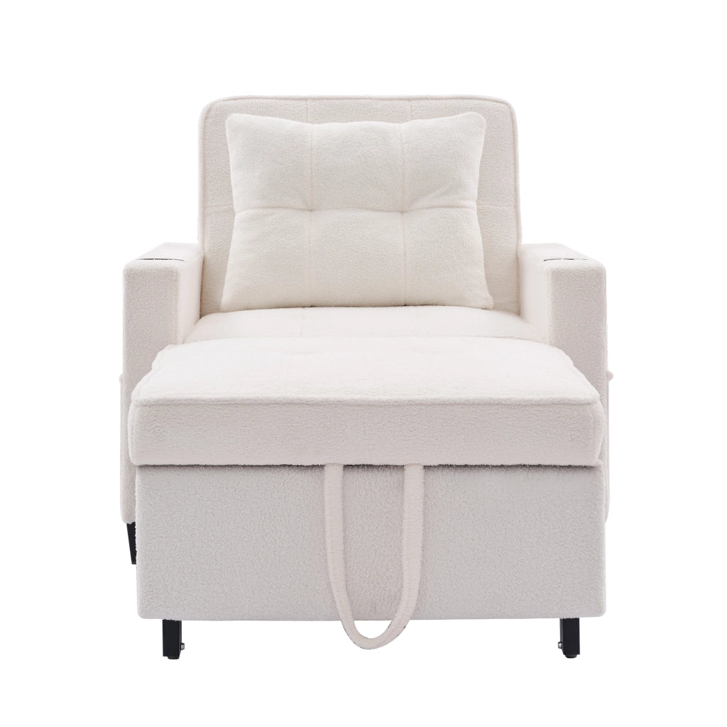 Divano letto estraibile 3 in 1 - Zephmum- Con porta-bicchieri e USB