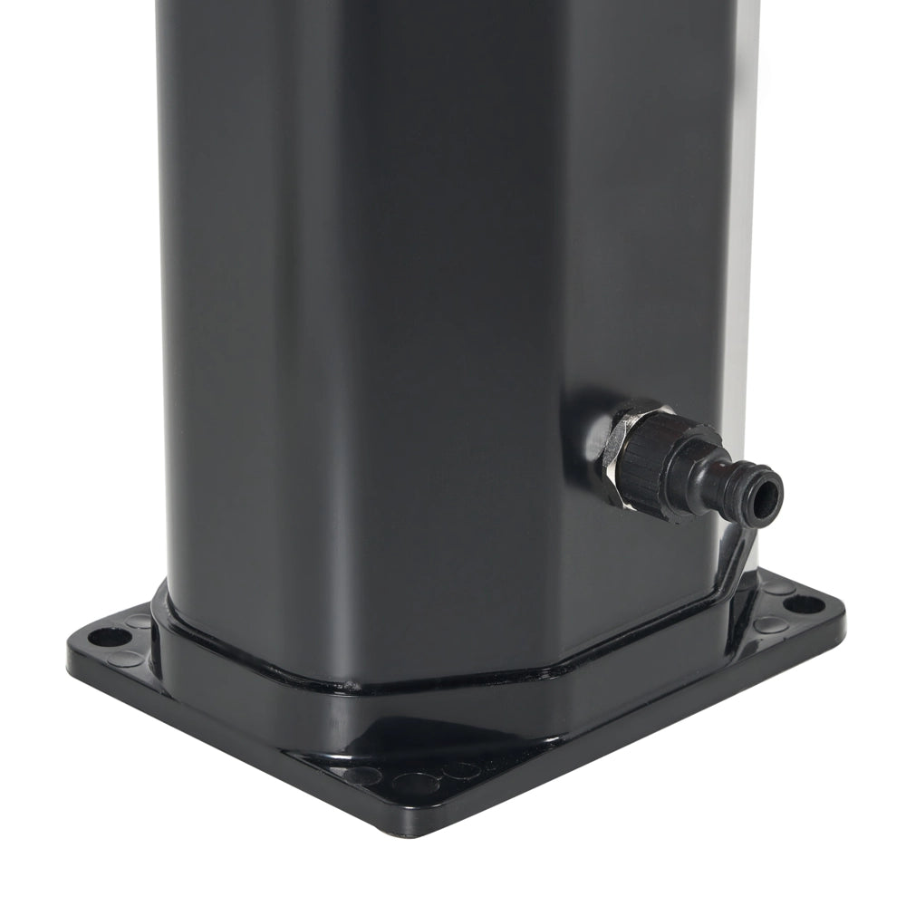 Set doccia miscelatore da esterno in PVC nero con funzione pioggia alimentato ad energia solare Giardino moderno