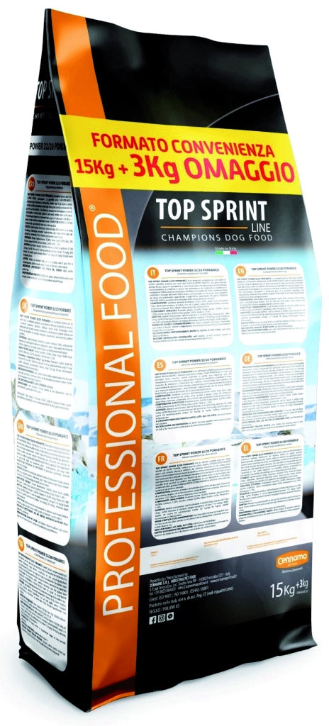 Top Sprint CROCCHETTE 'POWER 32/20 PORK&RICE' Prot./Grassi 32-20% - kg. 15+3 omaggio