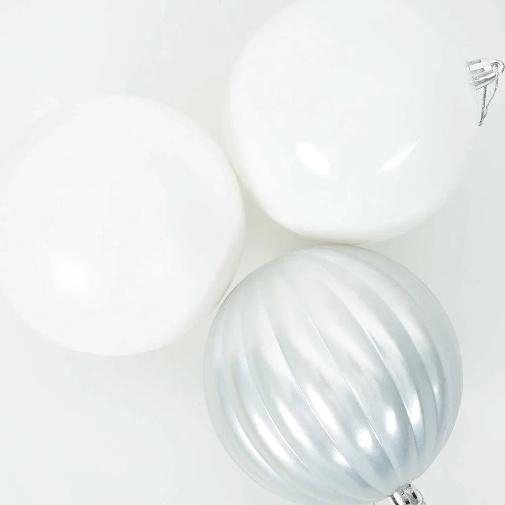 Set di palline di Natale XL 15 pcs Bianco Plastica 42018865