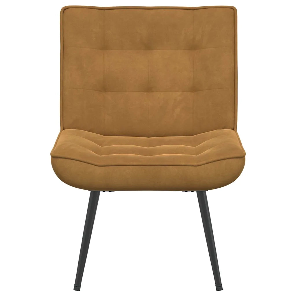 Poltrona Relax 64x74x84 cm Marrone in Velluto 4012324