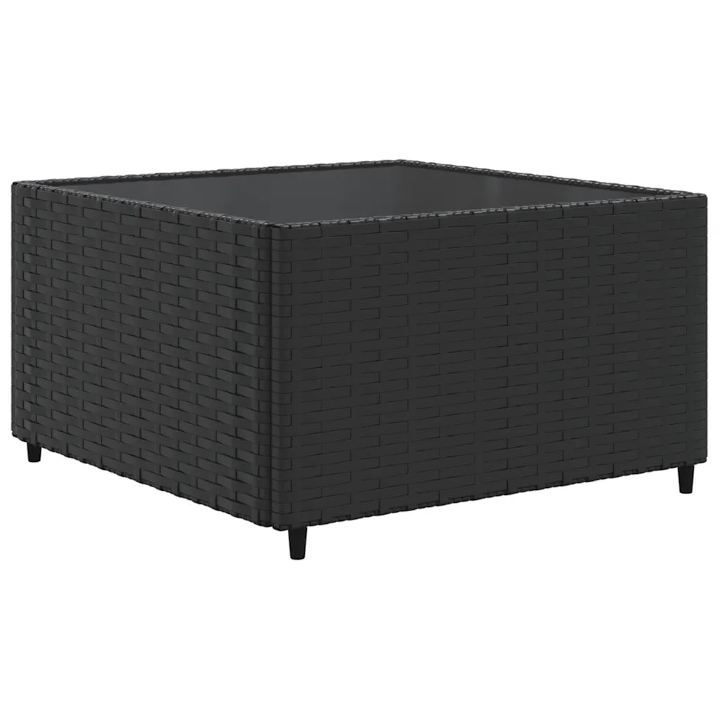 Set Mobili da Giardino con Cuscini 8 pz Nero in Polyrattan