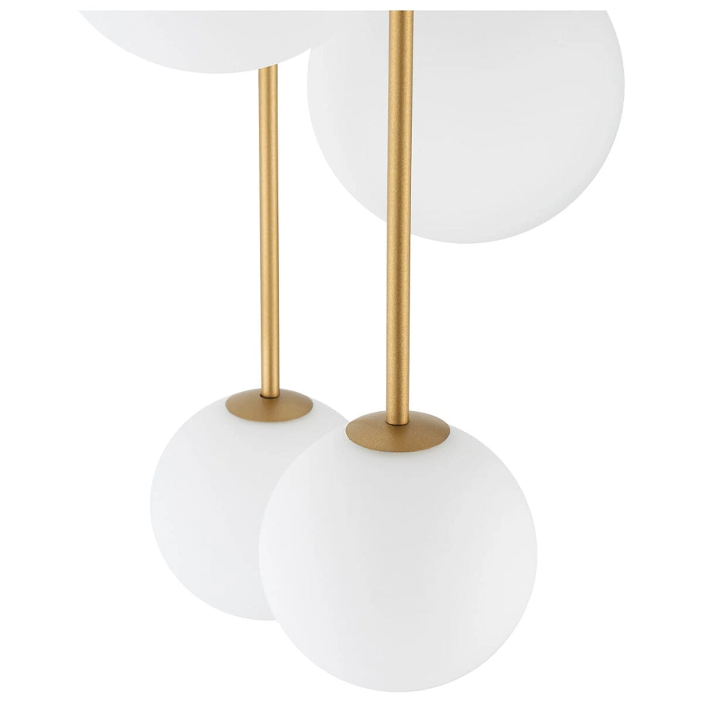 Lampadario Nowodvorski KARO 8 luci sfere bianco nero oro