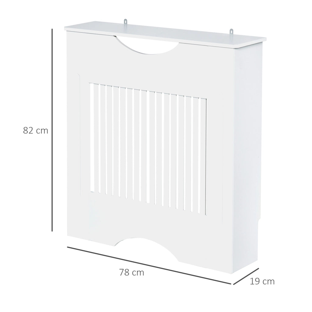 Copritermosifone Bianco in MDF con Piano ¨C zephmum ¨C 78x19x82 cm