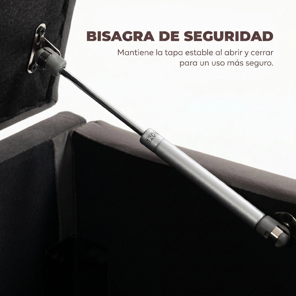 Divano imbottito con contenitore ¨C Minimal ¨C Grigio 137x41x42 cm