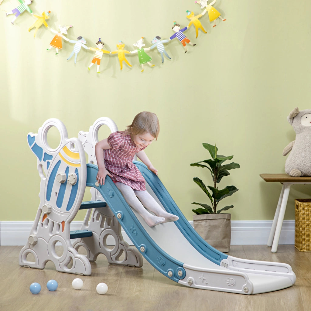 Scivolo per bambini 18-36 mesi ¨C Xylo ¨C 3 gradini antiscivolo grigio 157x46,5x80 cm