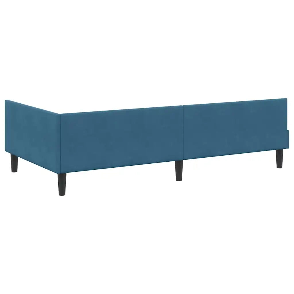 Struttura Letto Angolare con Materasso Altro 2 pcs Blu Velluto 3393695