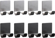 Organizzatore bagno 8-delic - Acciaio inossidabile - Adesivo auto-attacco - Sorreggente spazzolino da denti - Sorreggente rasoi senza perforazione - Dimensioni 4,5 x 6,5 cm - Organizzatore di stoccaggio