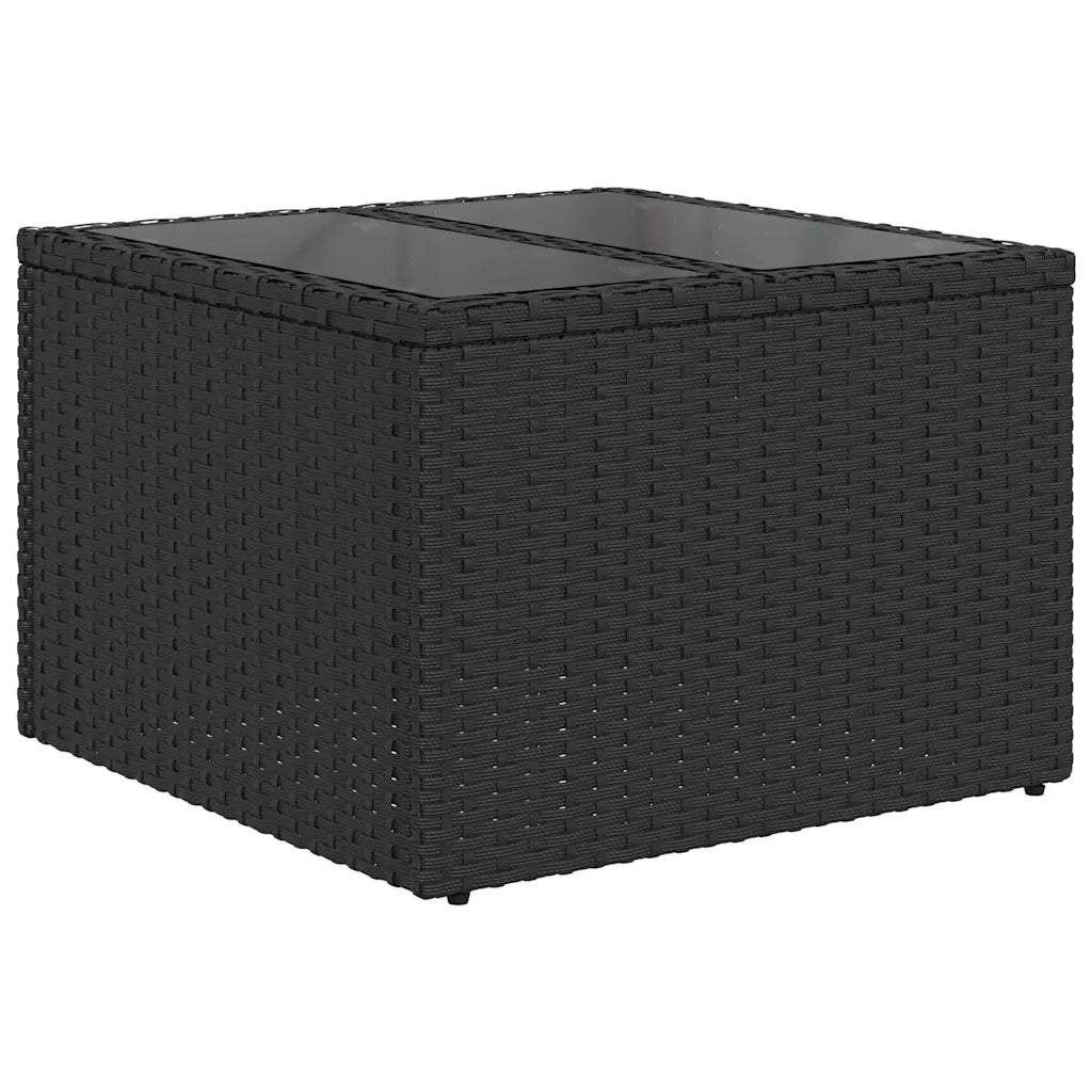 Set di divani con cuscino 5 pcs Nero e Crema polyrattan 3346927