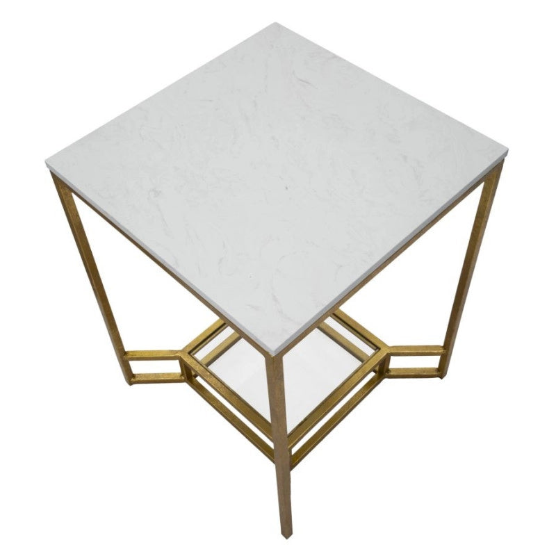 Tavolinetto Double Marble cm 47x47x60