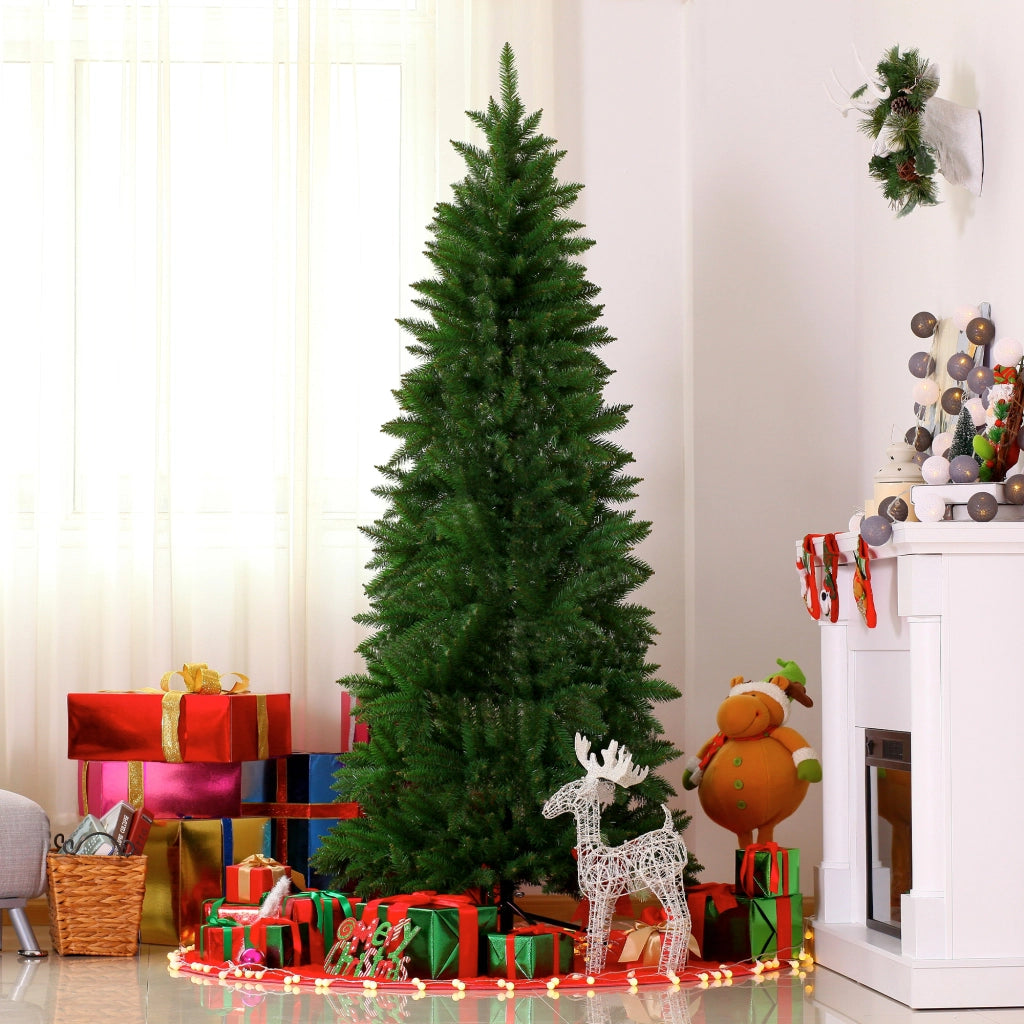 Albero di Natale Artificiale con Supporto ¨C zephmum ¨C 210 cm Verde 865 Rami