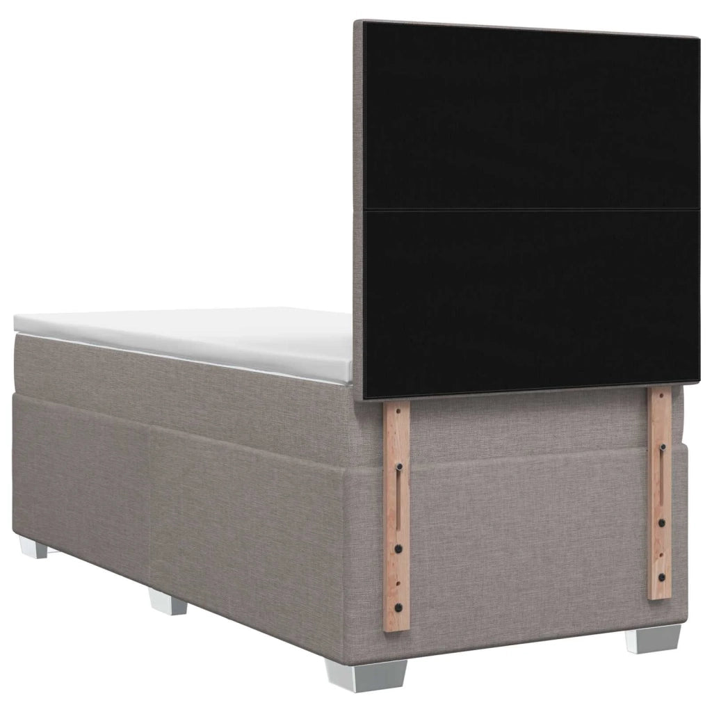 Letto box spring con materasso Tortora 80 x 200 cm Tessuto 3453287