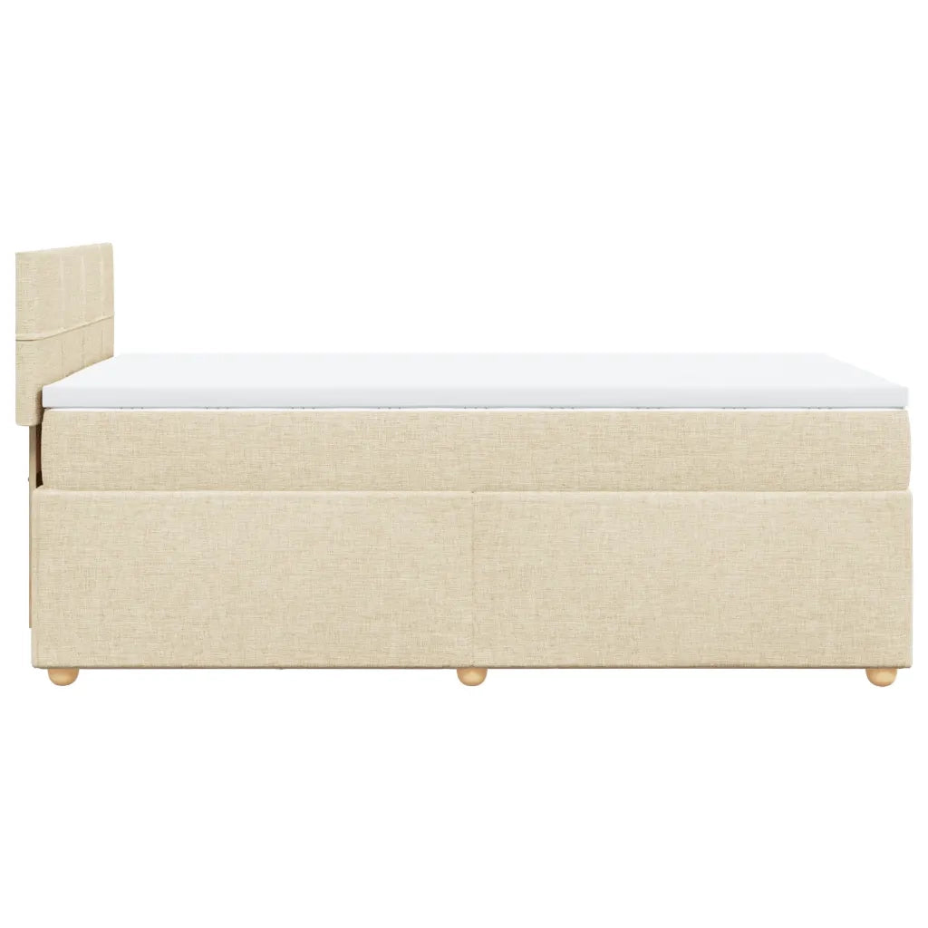Giroletto a Molle con Materasso Crema 100x200 cm in Tessuto 3286596