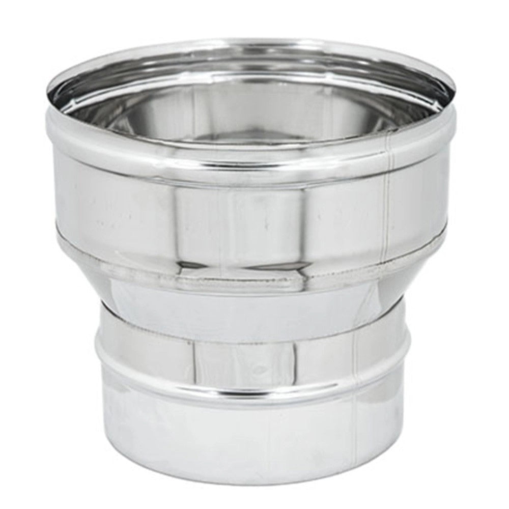 Aumento inox da m 130 a f variabile spessore 6 decimi aisi 304, diametro 150mm