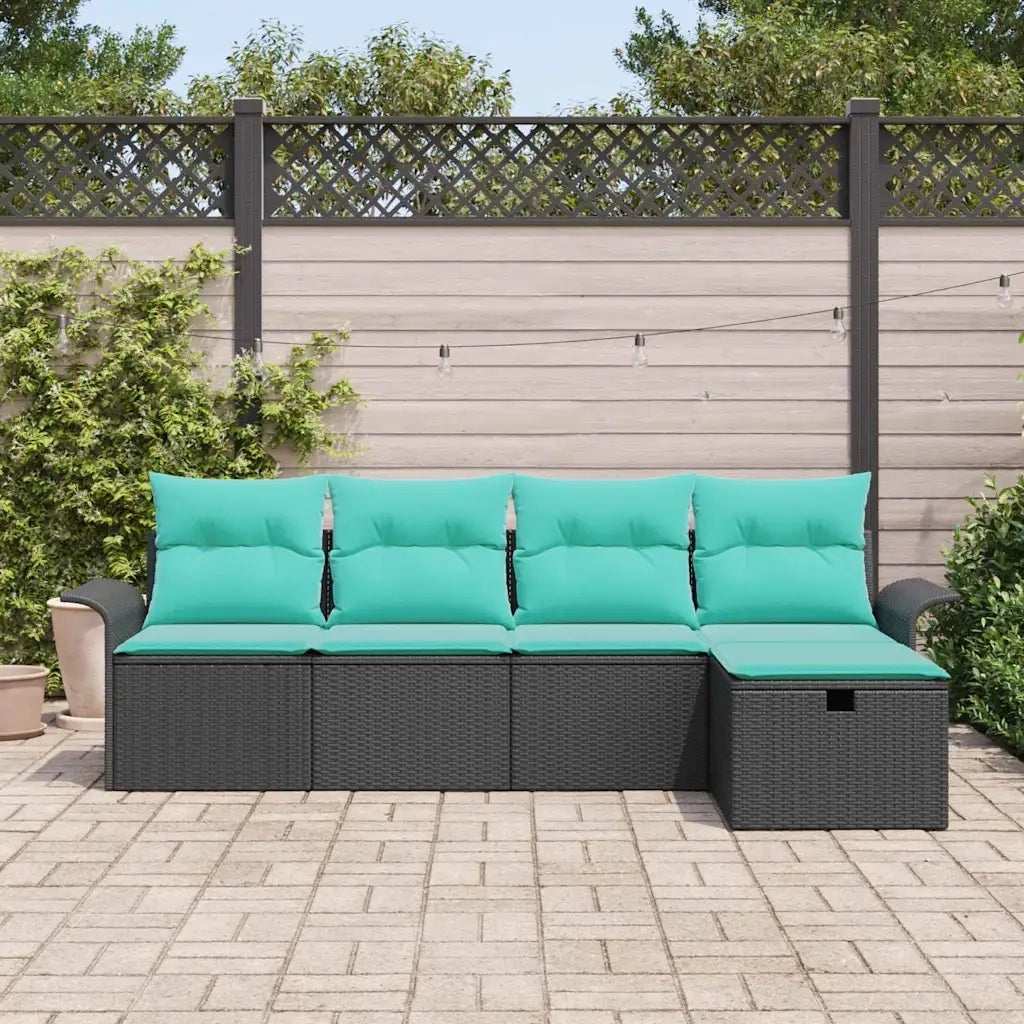 Set Divano da Giardino con cuscino 5 pcs Poly Rattan 3360197