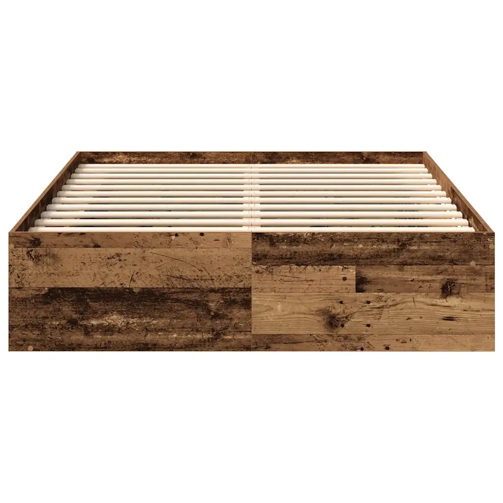 Giroletto senza Materasso-Struttura Letto Legno Antico 140x200cm in Truciolato 648729