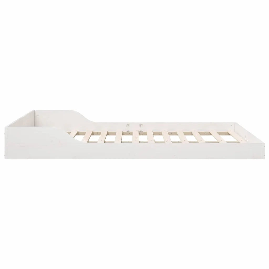 Struttura del letto Bianco 140 x 190 cm Pino massello 873320