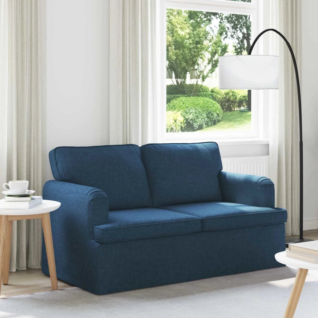 Divano Blu 144 x 80 x 85 cm Tessuto