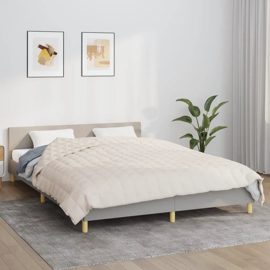 Coperta Ponderata Crema Chiaro 220x240 cm 15 kg Tessuto 3154828