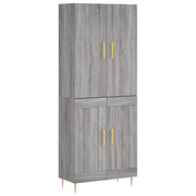 Credenza | Madia | Buffet da pranzo | Armadio da pranzo Grigio Sonoma 69,5x34x180 cm in Legno Multistrato