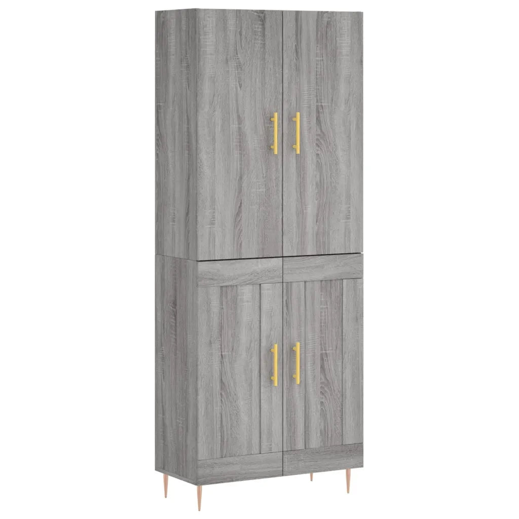 Credenza | Madia | Buffet da pranzo | Armadio da pranzo Grigio Sonoma 69,5x34x180 cm in Legno Multistrato