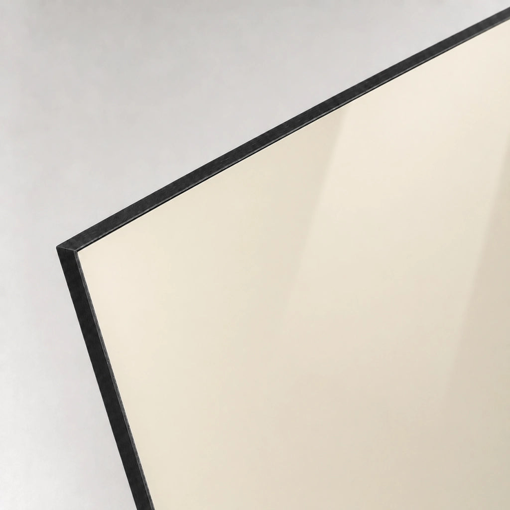 ZOIMANIA - Paraschizzi in Dibond - Composito di Alluminio 3 mm - Colore Crema Colore Dibond: Crema, Dimensione Paraschizzi: L90 x P50