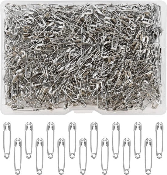 Punti di sicurezza in metallo durevole 200 pezzi - 28 mm - Punti di sicurezza - Arte artigianale - Ricamo - Metallo durevole